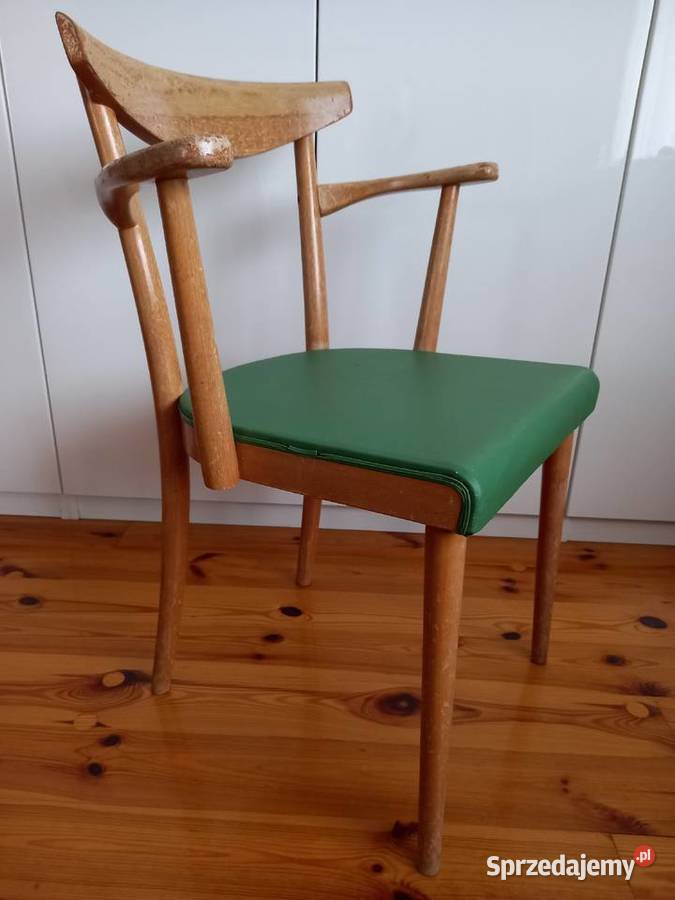 Stare unikatowe krzesło patyczak PRL vintage