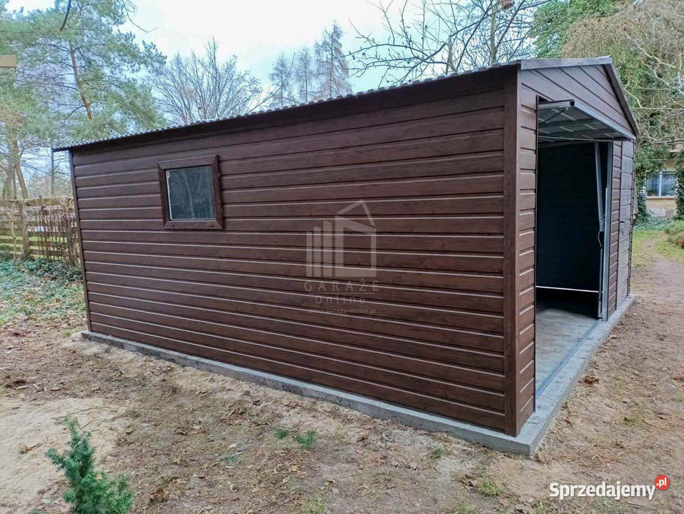 Garaż blaszany 55x6m Brama uchylna drzwi dolnośląskie