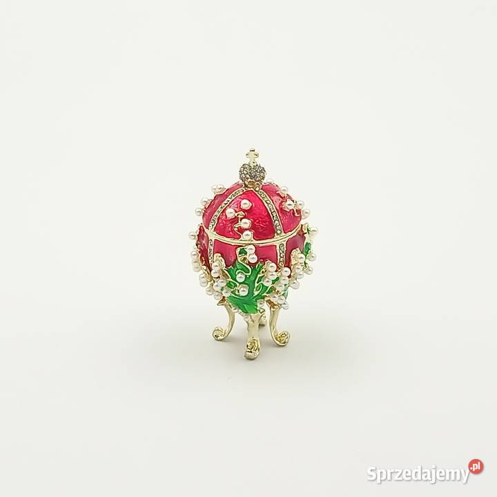 Jajko faberge pojemniki szkatułka małe czerwone Szkatułki i pudełeczka śląskie Zawiercie sprzedam