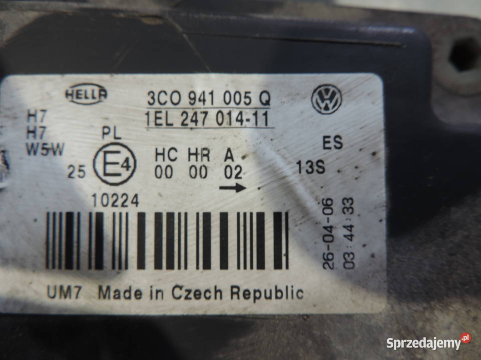 REFLEKTOR LEWY PRZÓD LAMPA VW PASSAT B6 osobowe Nowy Sącz sprzedam