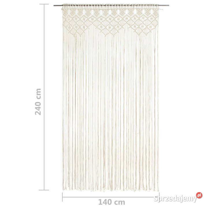 Zasłona z makramy 140 x 240 bawełna WM323977 Warszawa