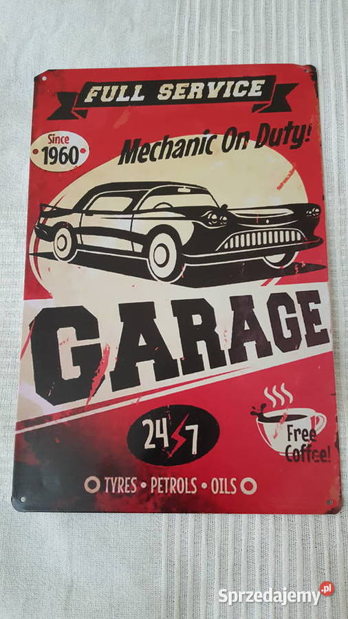 METALOWA TABLICZKA SZYLD RETRO CLASSIC DO GARAŻU Poznań