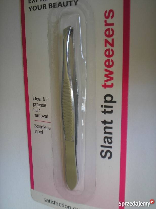 Nierdzewna skośna penseta pęseta pinceta do brwi