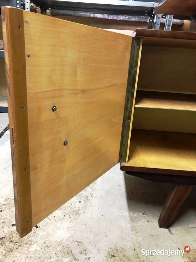 Kredens etażerka piękne zdobienia Vintage PRL Kalwaria Zebrzydowska