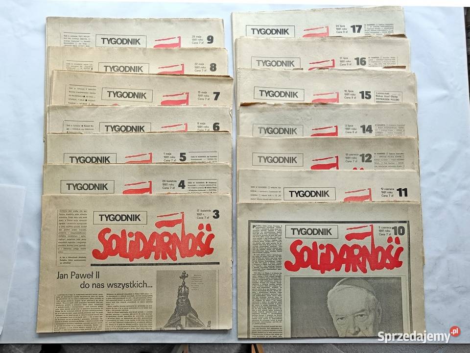 Tygodnik Solidarność 30 egz z rocznika 1981 i Czasopisma Gdynia