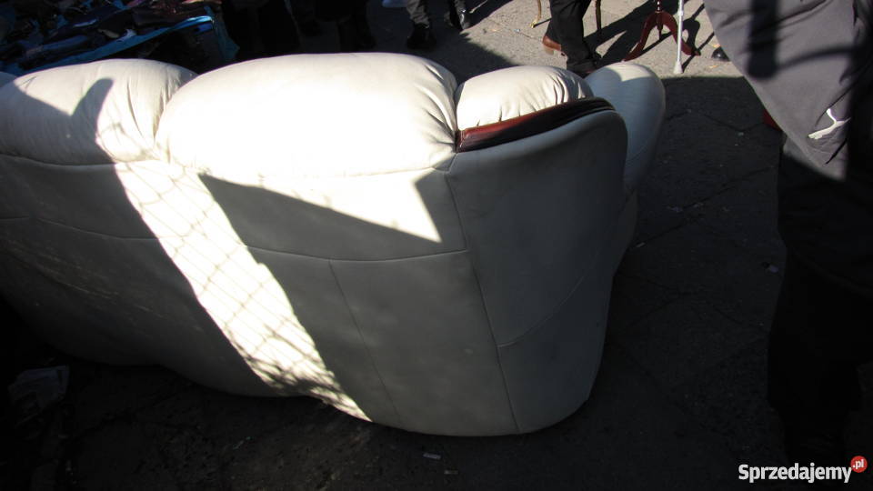 Stylowa rozkładana skórzana sofa francuska firma skóra Łóżka, wersalki i sofy Warszawa