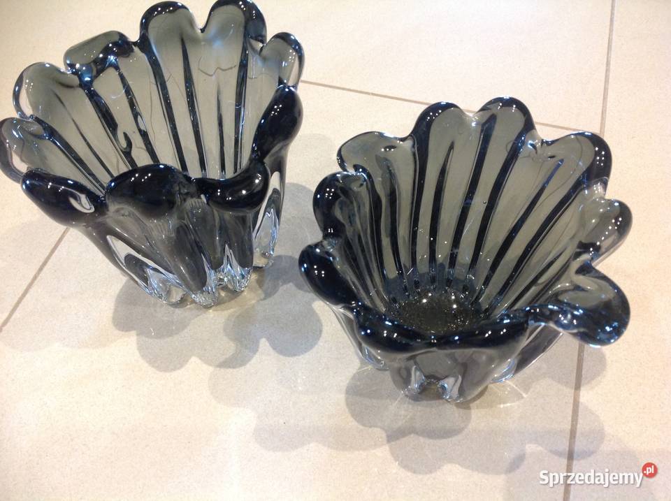 Wazon Szklany Falbanka 2 Grube Szkło Nowa Sól
