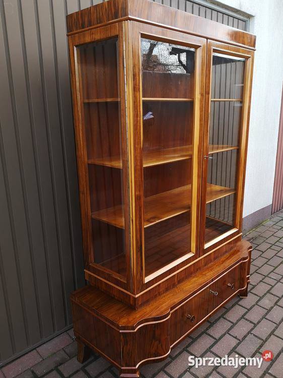 Witryna Serwantka ARTDECO Orzech Politura Stara Meble Swarzędz