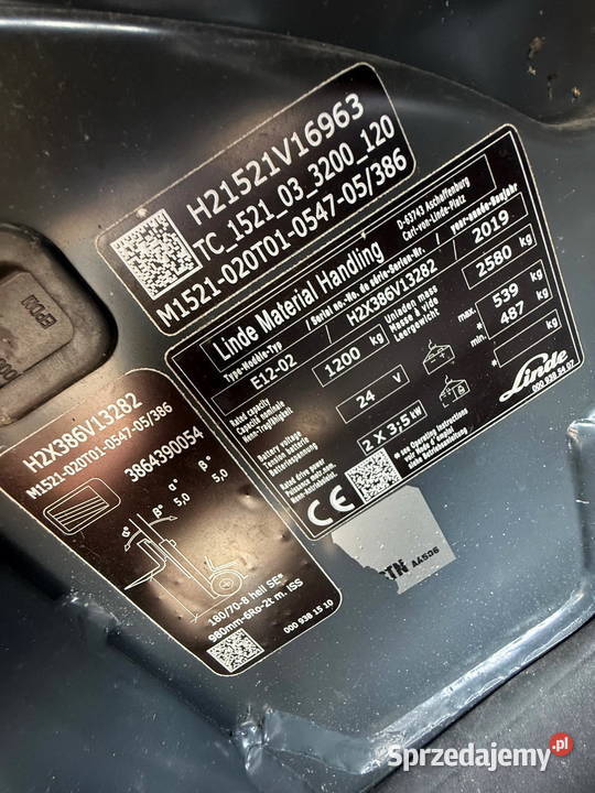 wózek widłowy elektryczny LINDE E1202 Evo łódzkie Działoszyn