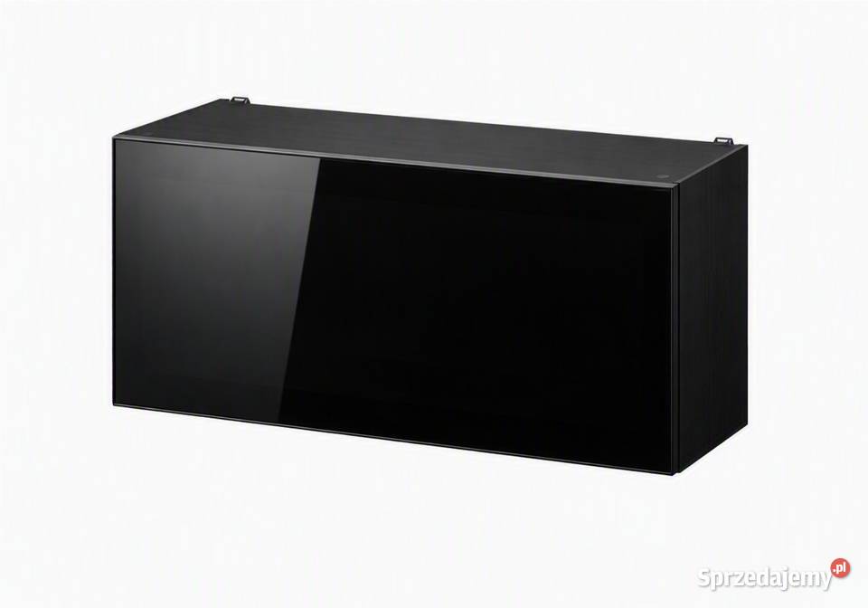 Szafka wisząca IKEA JUTIS szklany front czarna 80cm Zamość