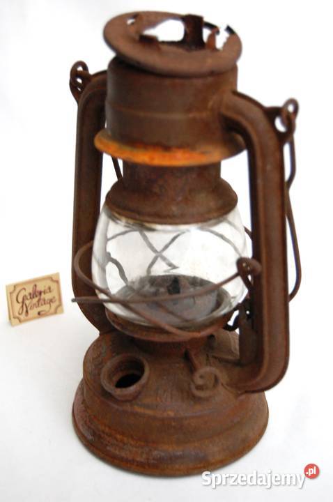 Stara zardzewiała lampa naftowa Feuerhand 225 II Lublin