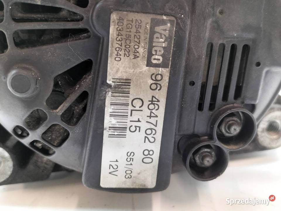 ALTERNATOR 9646476280 14 8V Citroen C3 I Rok produkcji 2004 świętokrzyskie