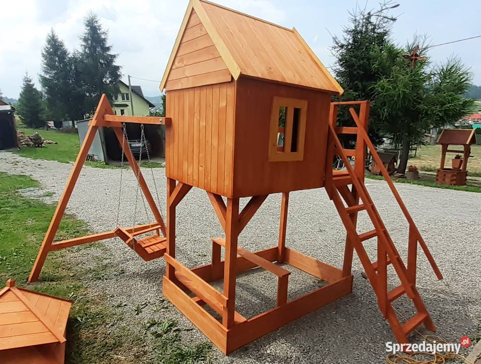 Plac zabaw domek piaskownica huśtawka producent Meble ogrodowe Dom i Ogród Jordanów