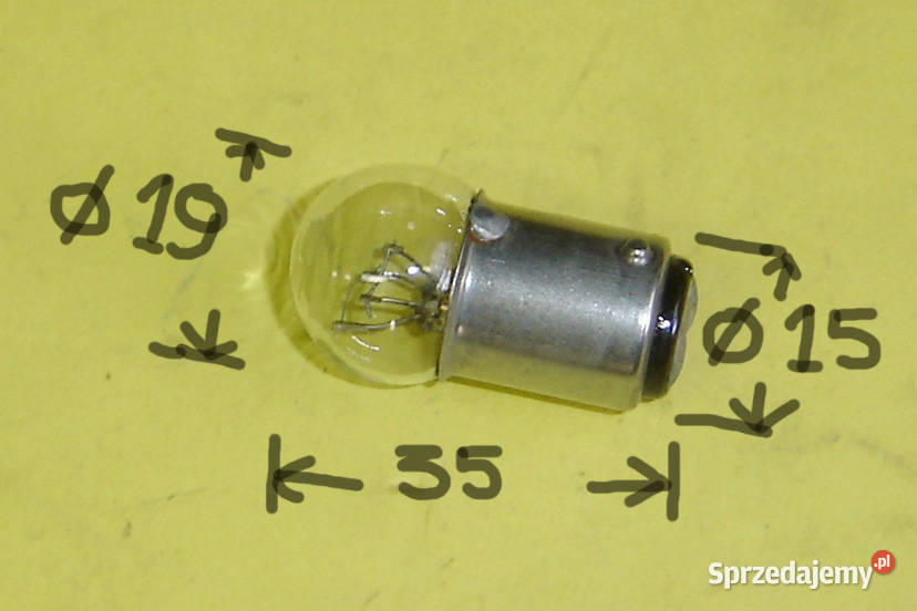 Żarówka BA 15s dwuwłóknowa 12V 105W mała bańka Wrocław