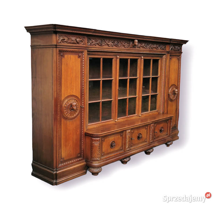 Ogromny neorenesansowy komplet gabinetowy z 1925 Wrocław