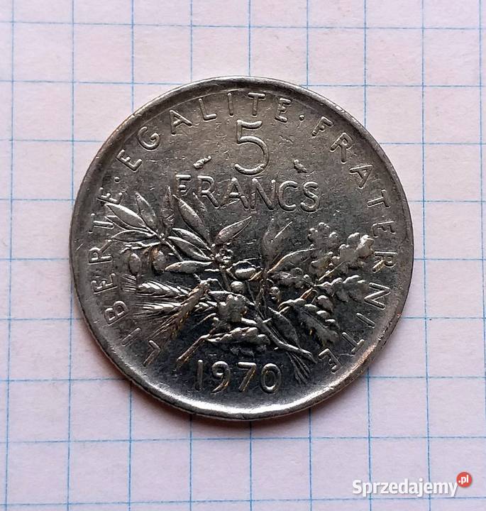 5 FRANKÓW 5 FRANCS 1970 FRANCJA Piszczac