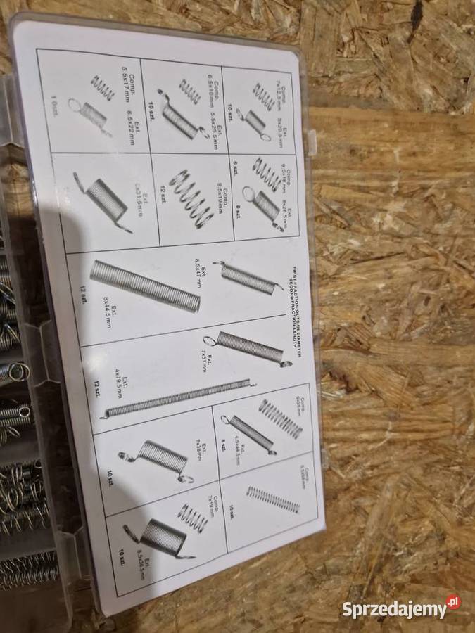 ZESTAW 200 SPRĘŻYNEK ROZCIĄGAJĄCYCH I Głogowa