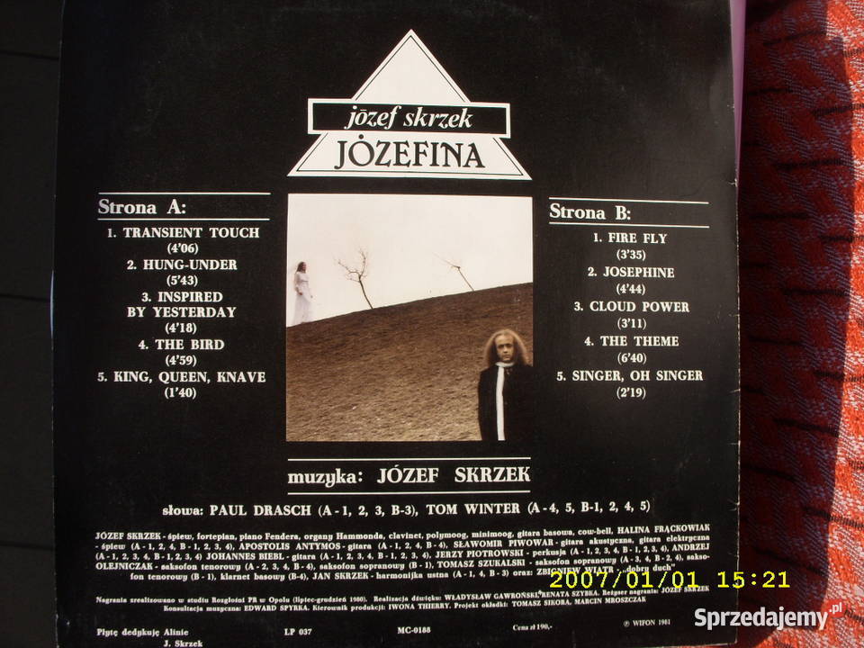 Winyl LP Rock JÓZEF SKRzEK JÓZEFINA 1981 1 płyta Wołów