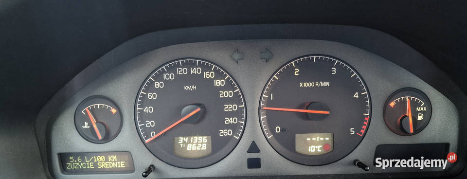 VOLVO S60 24D czarne jasne półskóry Mokre