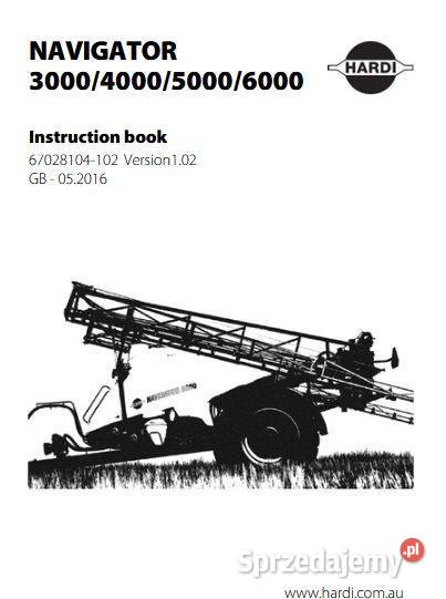 HARDI NAVIGATOR 3000 4000 5000 6000 instrukcja Poradniki, albumy i reportaże