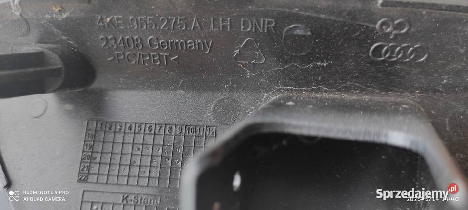 AUDI ETRON ZAŚLEPKA SPRYSKIWACZA SPRYSKU W Częstochowa