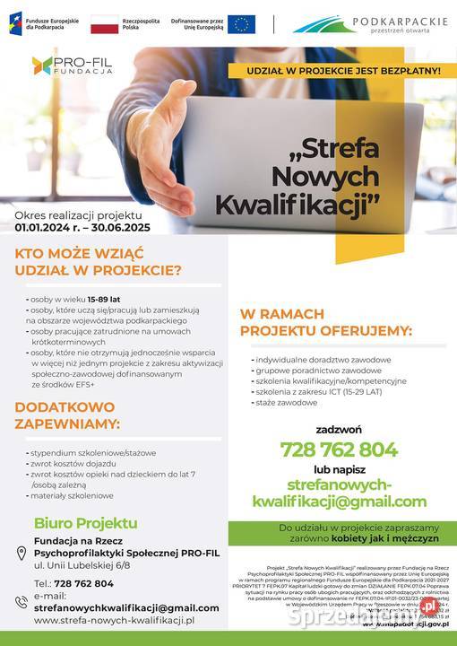 Bezpłatne szkolenia zawodowe osób pracujących Jarosław