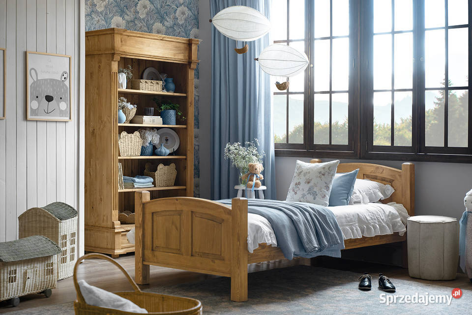 Woskowany regał ozdobny z drewna REG Maków Podhalański