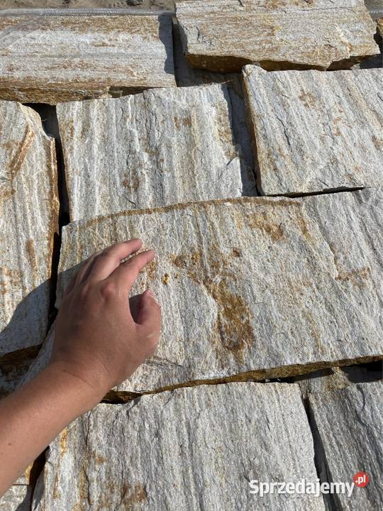 Łupek Złoty Kamień Naturalny Okładzina Elewacja Warszawa