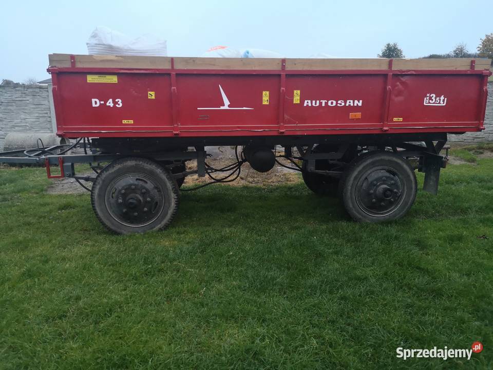 Przyczepa rolnicza D43 zarejstrowana świętokrzyskie Chmielnik