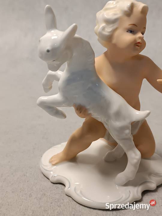 WALLENDORF Putto z z koziołkiem Kolekcjonerski Dobrzany