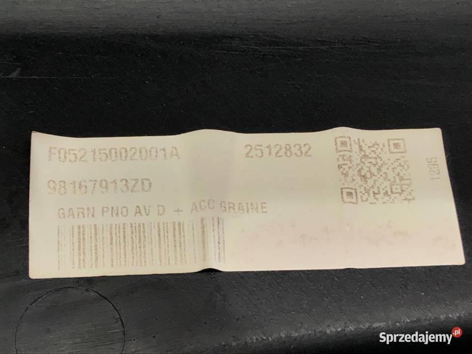 BOCZEK DRZWI PRAWY PRZÓD PEUGEOT PARTNER IV Van