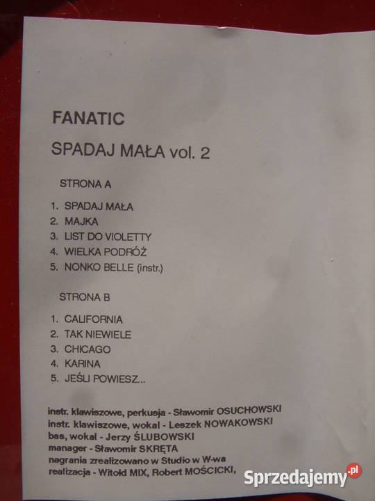 KASETY disko polo zespolu FANATIC 2 dolnośląskie Wołów