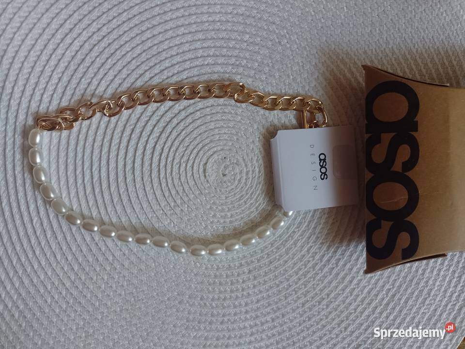 ASOS Bogato zdobiony naszyjnik korale z Londynu Kraków