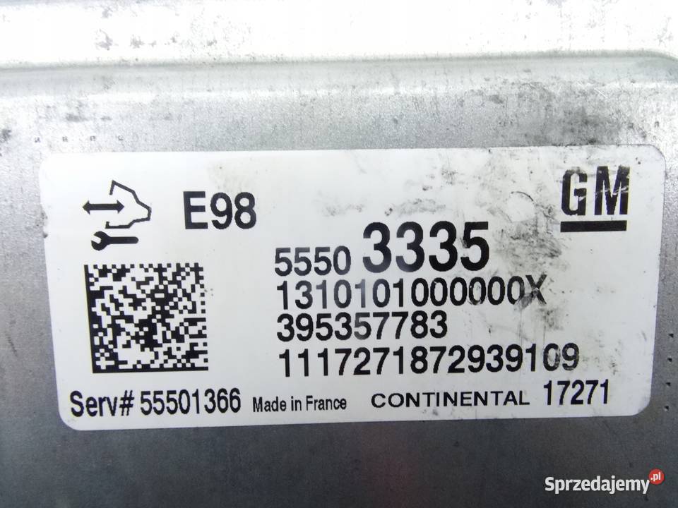OPEL INSIGNIA B STEROWNIK SILNIKA 55503335 Komputery Przemęt