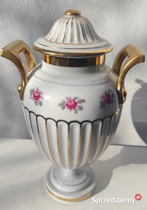 AMFORA FUSTENBERG W STYLU EMPIRE LATA 20TE Porcelana i szkło Pabianice