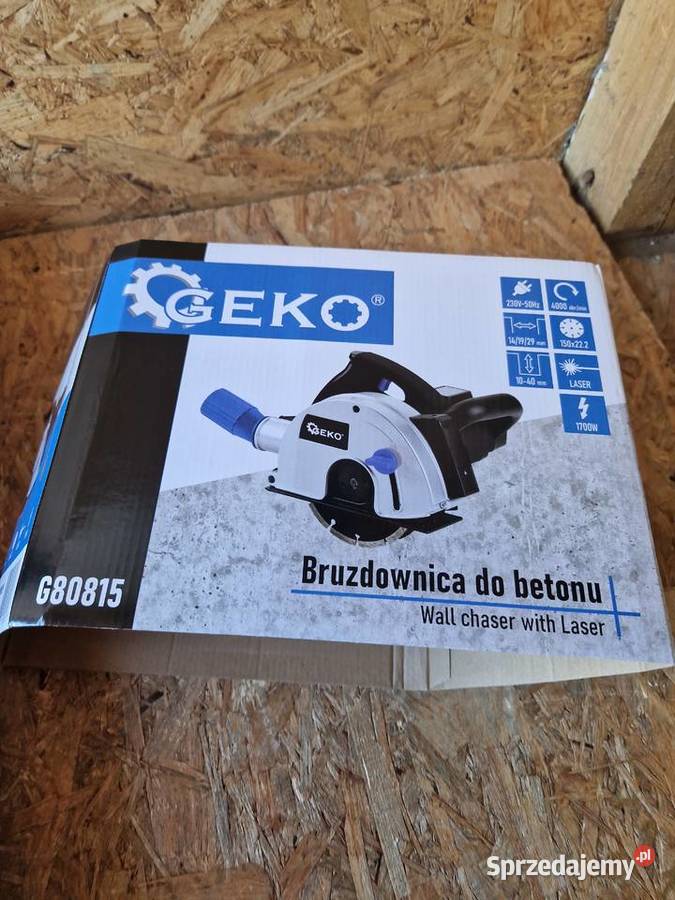 Bruzdownica do betonu GEKO G80815 z laserem Pozostałe Głogowa