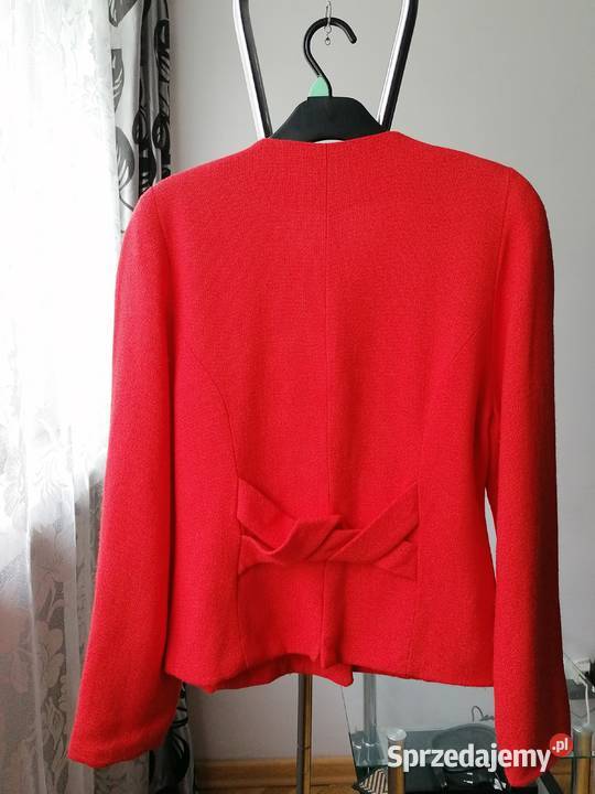 ELEGANCKA CZERWONA MARYNARKA ŻAKIET KUMIR42XL Rozmiar 42(XL) łódzkie Łódź