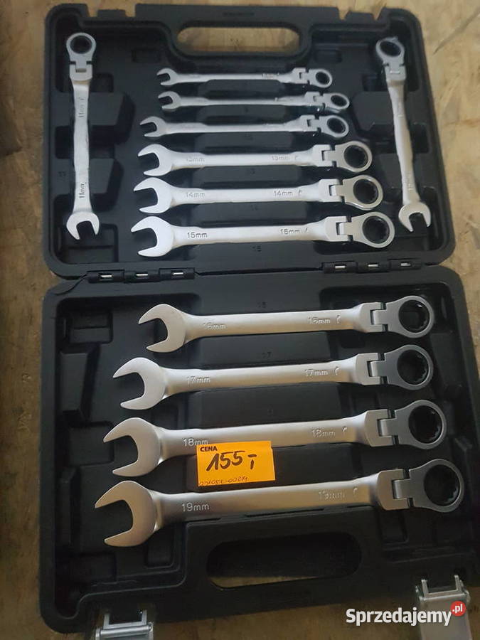 KLUCZE PŁASKO OCZKOWE Z GRZECHOTKĄ ŁAMANE 819 MM Głogowa