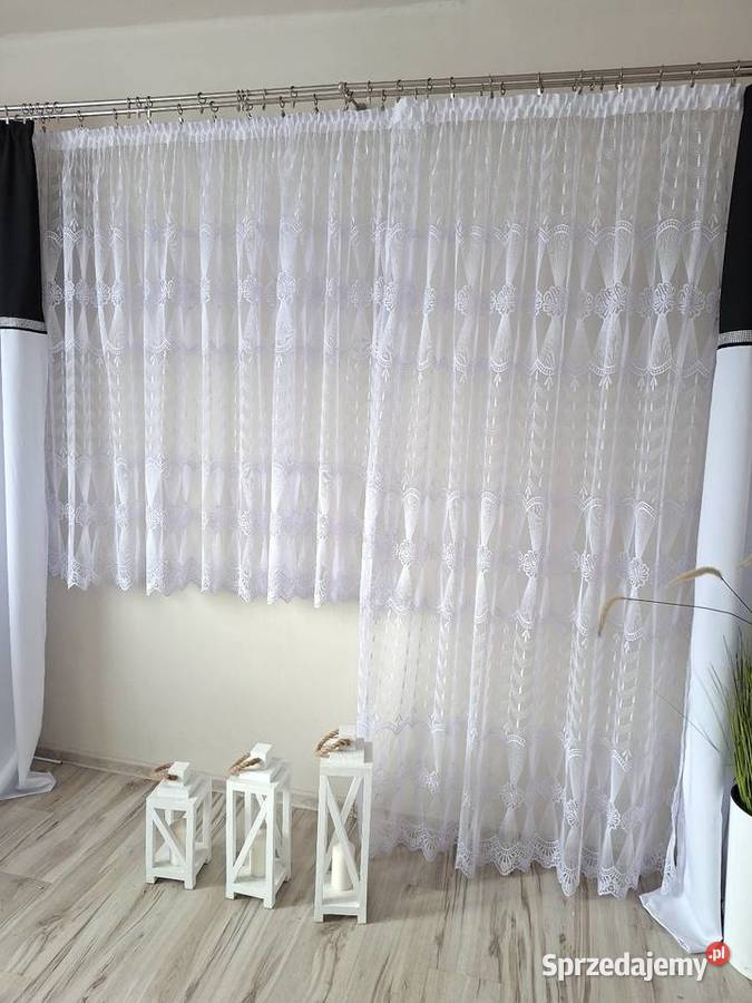 Firanka balkonowa haftowana 5m x 230 Szycie na Firany