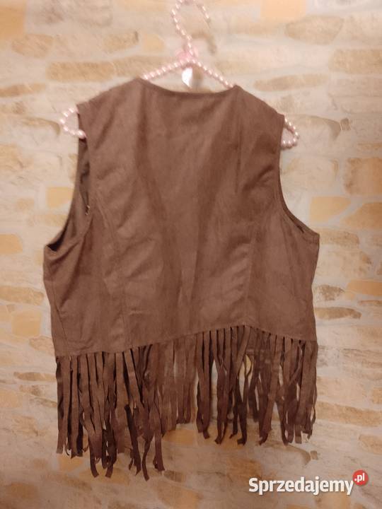 4042 LXL Brązowa kowbojska kamizelka z frędzlami Rozmiar 42(XL) Kraków