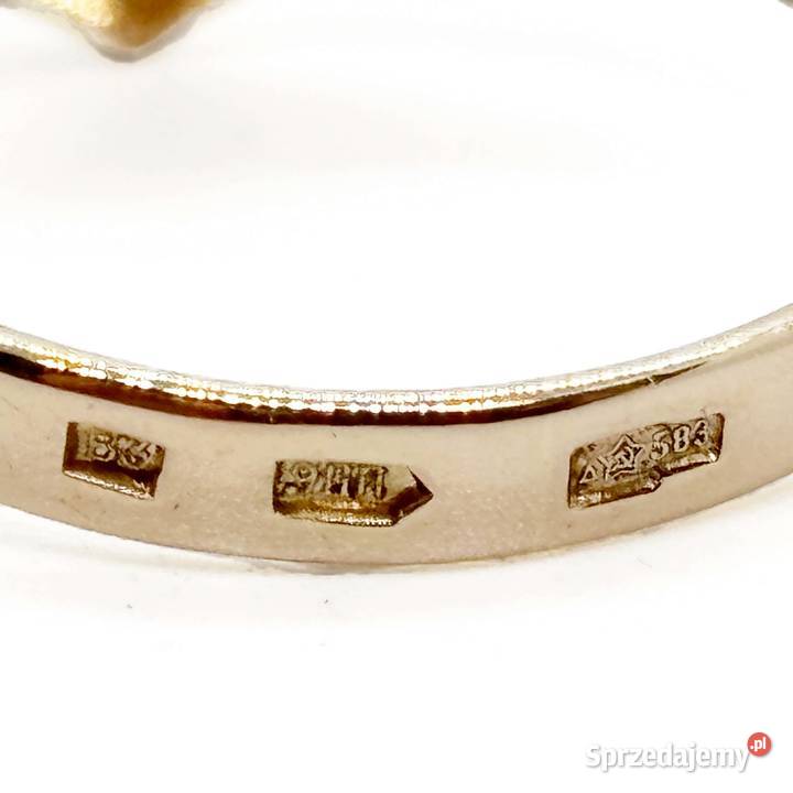 Złoty Pierścionek Próby 583 308g Rozmiar 19 złoto Elbląg