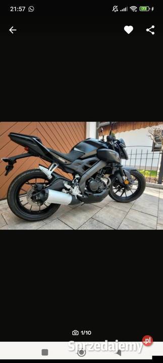 Yamaha mt 125 Niski przebieg super stan Yamaha świętokrzyskie