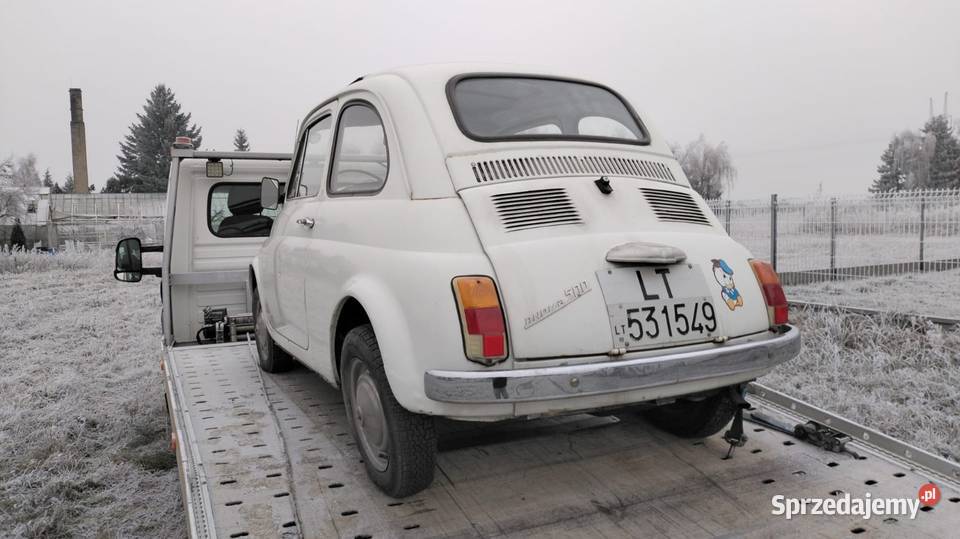 Fiat 500F 110 F Berlina dokumenty i odpala biały wielkopolskie Kostrzyn sprzedam