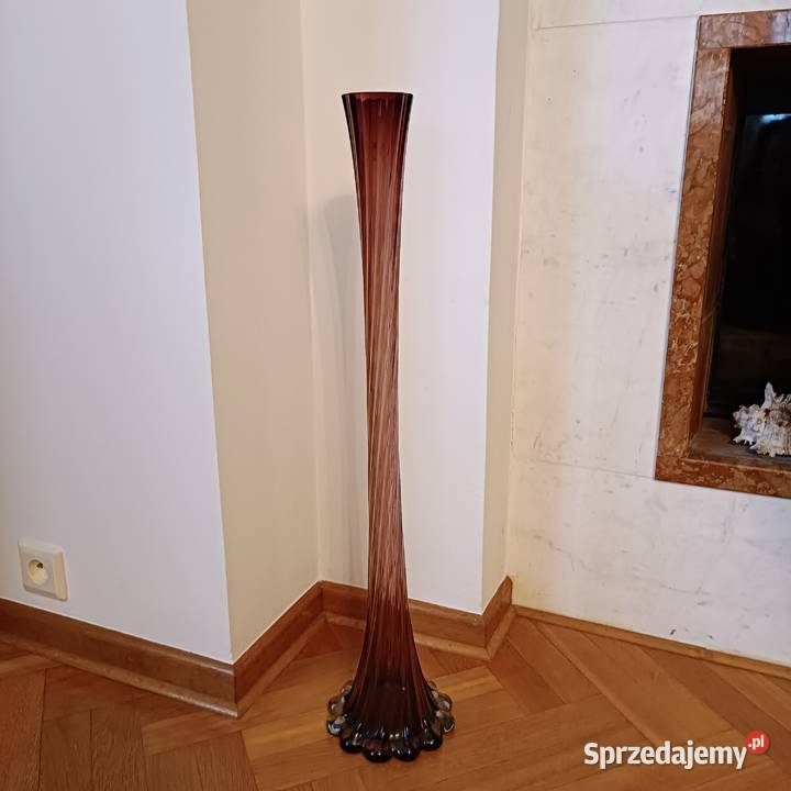 wysoki szklany wazon mazowieckie sprzedam