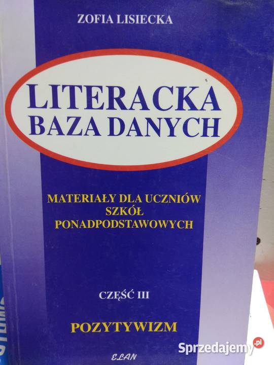 Literacka baza danych pozytywizm outlet używane Antykwariat