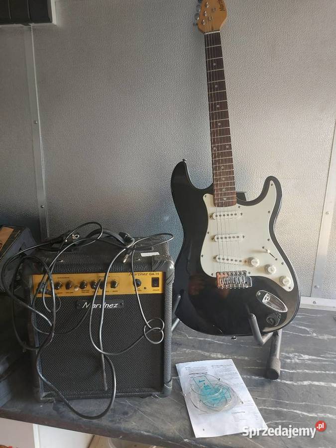 Gitara elektryczna Martinez wzmacniacz pokrowiec Świdnica