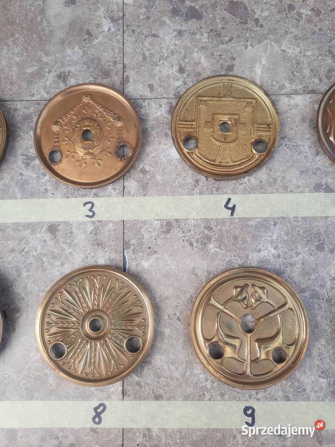 Środek tarczy zegara tłoczony zdobiony w otwór Antyki