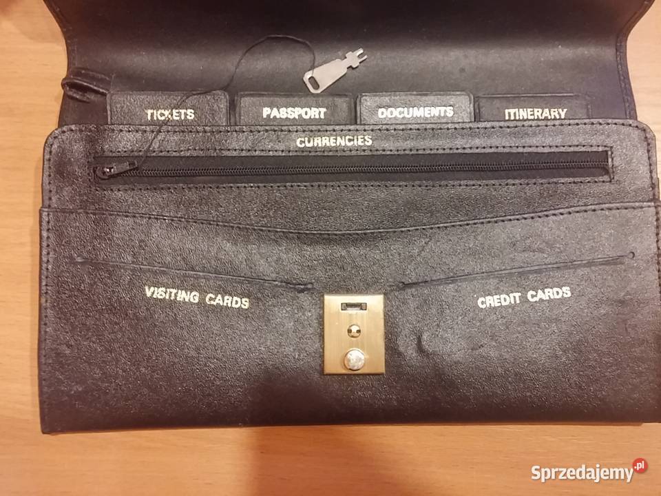 Saszetka skórzana wiśniowa 27x17 27cm Łódź sprzedam