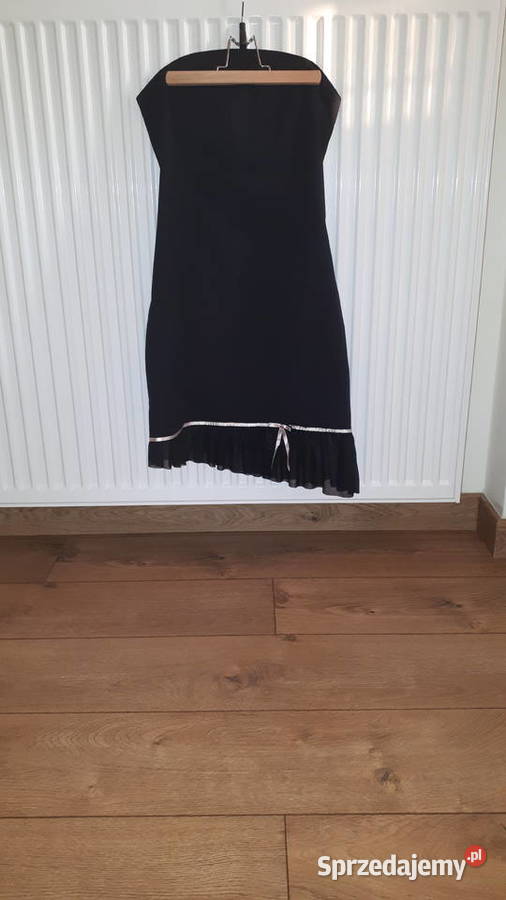 Sukienka czarna prosta wesele impreza Warszawa