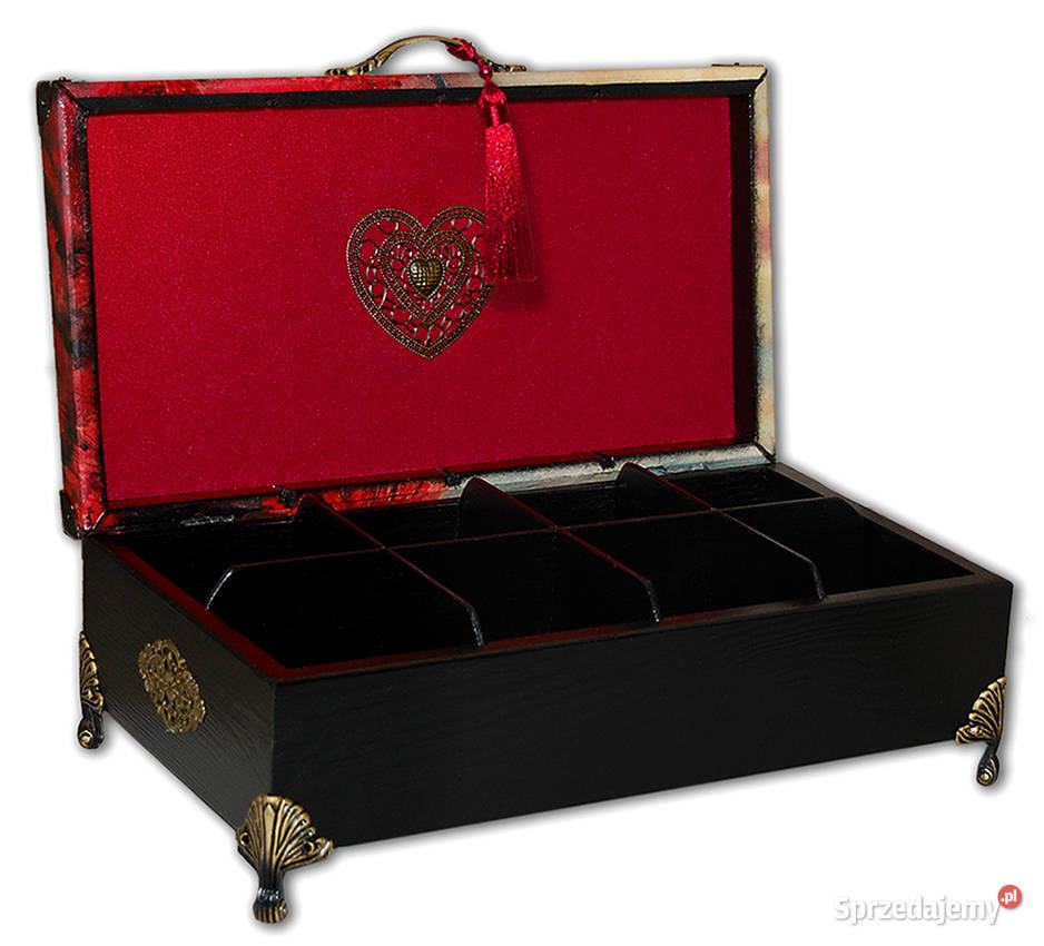 SZKATUŁKA pudełko drewniane 8 przegród CARMEN wielokolorowy Bydgoszcz